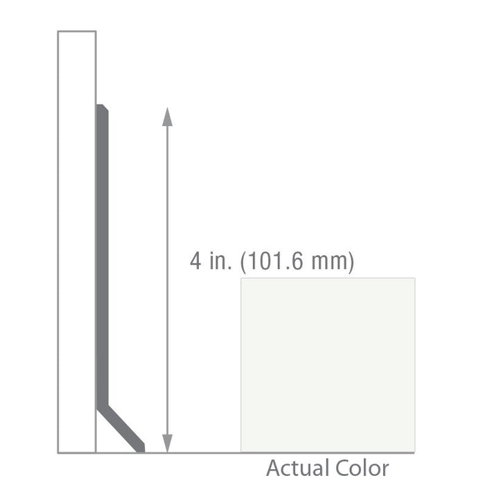 Armstrong Commercial - 4 in. Rubber Coved Wall Base Sticks - Salt