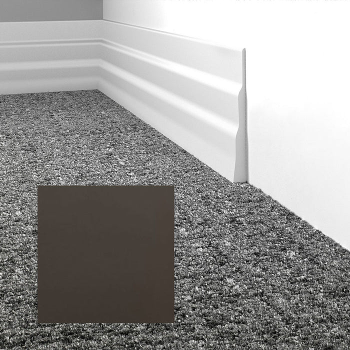Mohawk - Elemental Edges - 5.5 in. Tapered Wave Rubber Wall Base - Deep Chestnut