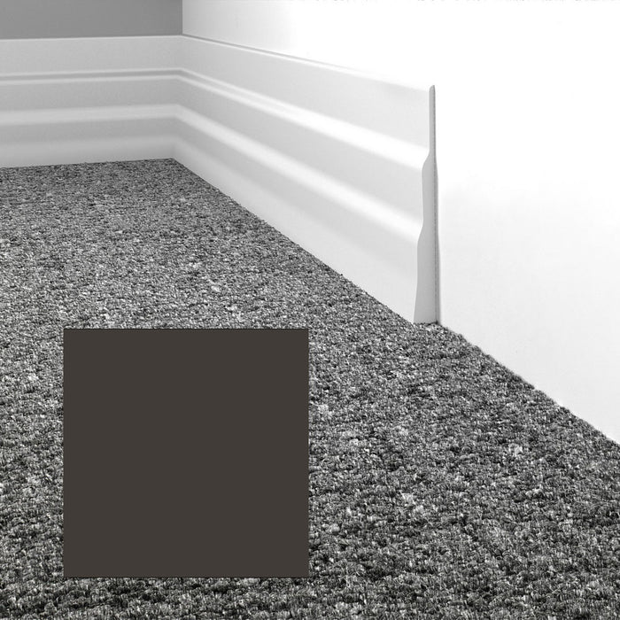 Mohawk - Elemental Edges - 5.5 in. Tapered Wave Rubber Wall Base - Black Brown