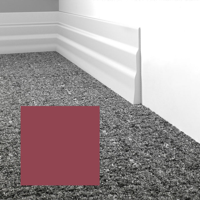 Mohawk - Elemental Edges - 4.5 in. Tapered Wave Rubber Wall Base - Deep Rose