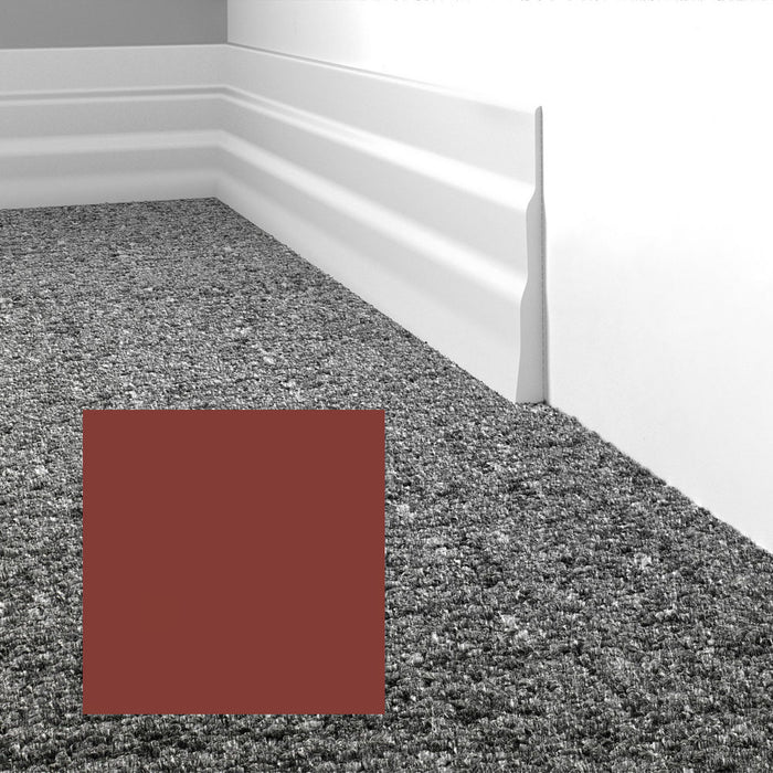 Mohawk - Elemental Edges - 5.5 in. Tapered Wave Rubber Wall Base - Paprika