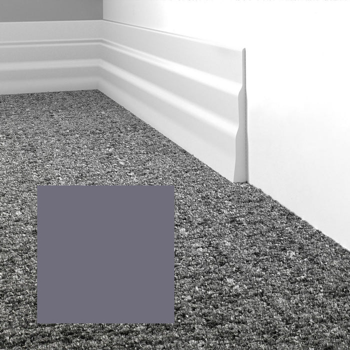 Mohawk - Elemental Edges - 5.5 in. Tapered Wave Rubber Wall Base - Lavender Grey