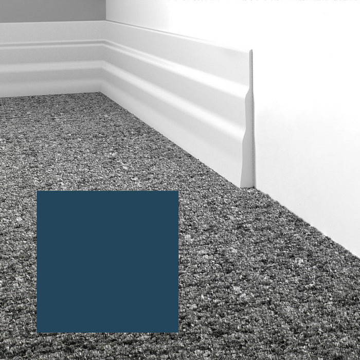 Mohawk - Elemental Edges - 4.5 in. Tapered Wave Rubber Wall Base - Indigo