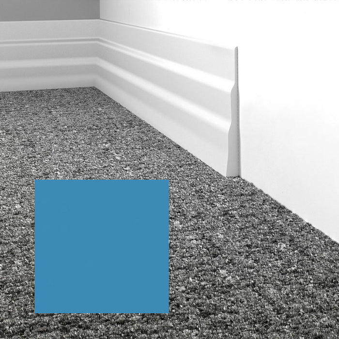 Mohawk - Elemental Edges - 5.5 in. Tapered Wave Rubber Wall Base - Sky