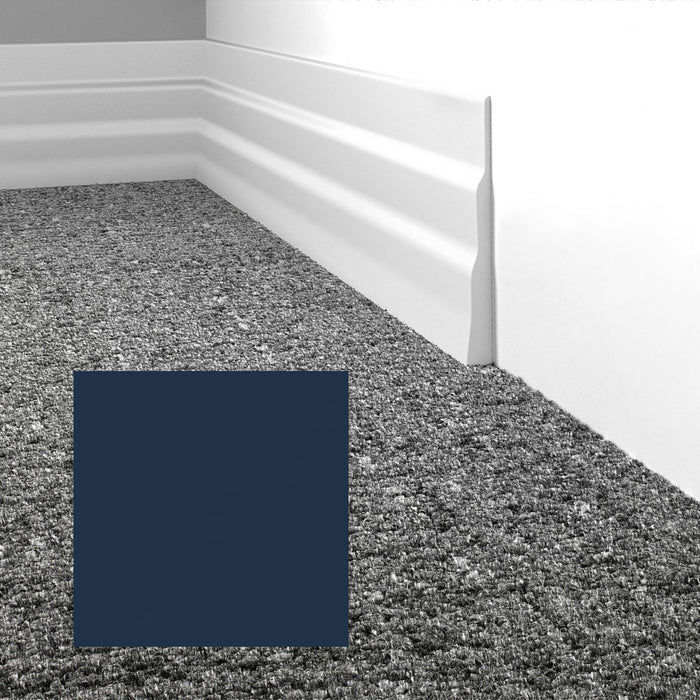 Mohawk - Elemental Edges - 5.5 in. Tapered Wave Rubber Wall Base - Midnight Blue