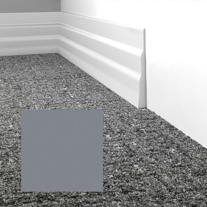 Mohawk - Elemental Edges - 4.5 in. Tapered Wave Rubber Wall Base - Silver Gray