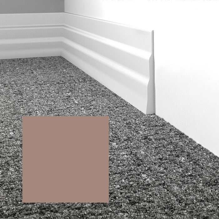 Mohawk - Elemental Edges - 5.5 in. Tapered Wave Rubber Wall Base - Clay