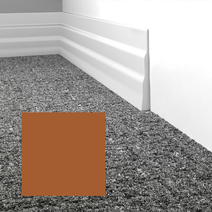 Mohawk - Elemental Edges - 4.5 in. Tapered Wave Rubber Wall Base - Auburn
