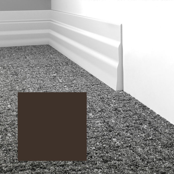 Mohawk - Elemental Edges - 5.5 in. Tapered Wave Rubber Wall Base - Dark Chocolate