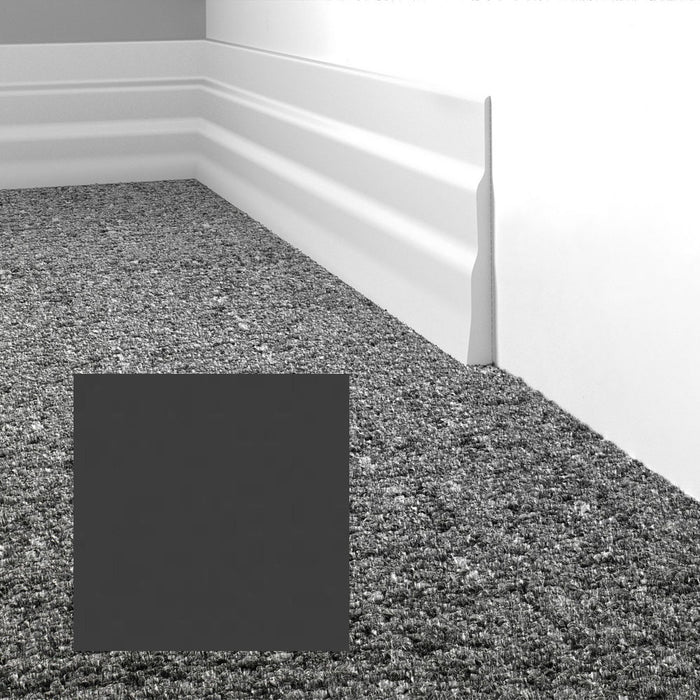Mohawk - Elemental Edges - 4.5 in. Tapered Wave Rubber Wall Base - Charcoal