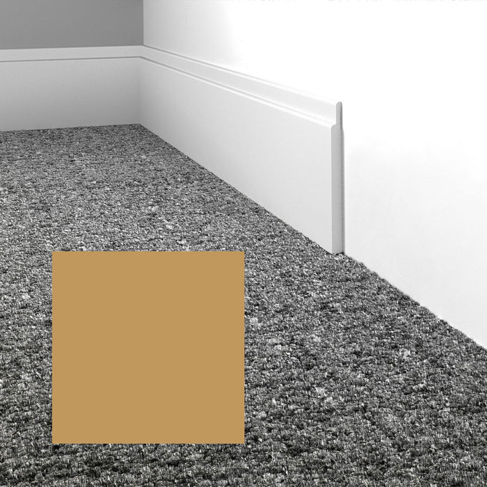 Mohawk - Elemental Edges - 4.5 in. Tilted Edge Rubber Wall Base - Mustard