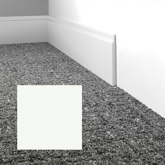 Mohawk - Elemental Edges - 4.5 in. Tilted Edge Rubber Wall Base - White