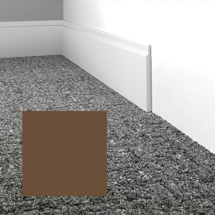 Mohawk - Elemental Edges - 4.5 in. Tilted Edge Rubber Wall Base - Chocolate
