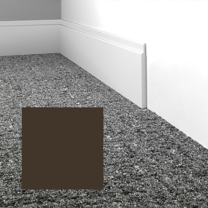 Mohawk - Elemental Edges - 4.5 in. Tilted Edge Rubber Wall Base - Charcoal Brown