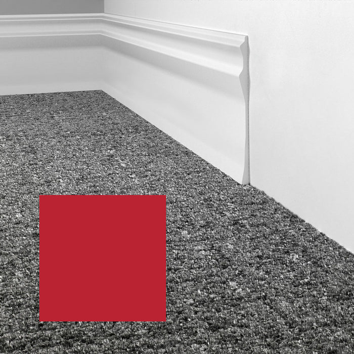 Mohawk - Elemental Edges - 6 in. Sculpted Edge Rubber Wall Base - Red