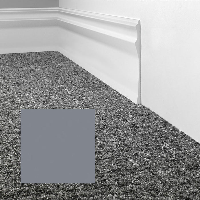 Mohawk - Elemental Edges - 6 in. Sculpted Edge Rubber Wall Base - Silver Gray
