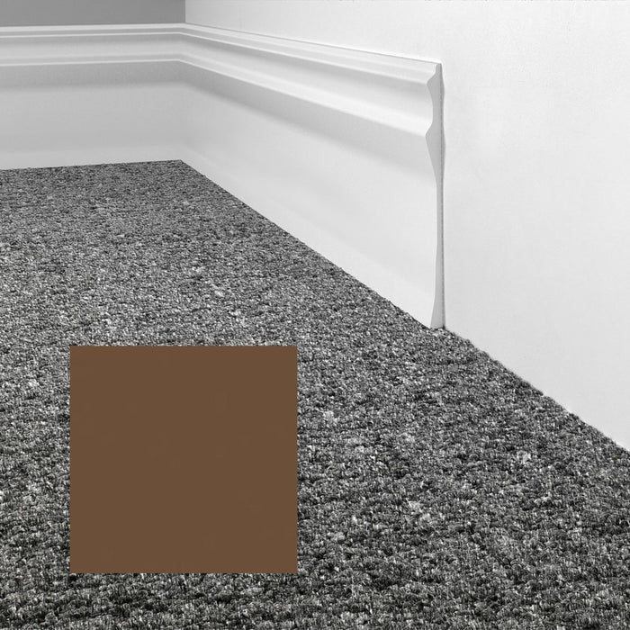 Mohawk - Elemental Edges - 6 in. Sculpted Edge Rubber Wall Base - Chocolate