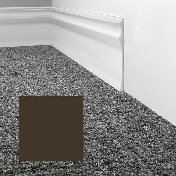 Mohawk - Elemental Edges - 4.5 in. Sculpted Edge Rubber Wall Base - Charcoal Brown
