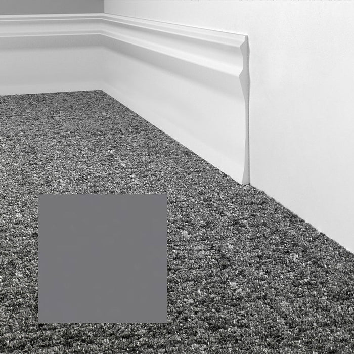 Mohawk - Elemental Edges - 6 in. Sculpted Edge Rubber Wall Base - Pepper Gray