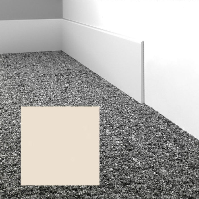 Mohawk - Elemental Edges - 3 in. Straight Cut Rubber Wall Base - Cream