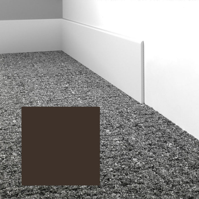 Mohawk - Elemental Edges - 4.5 in. Straight Cut Rubber Wall Base - Dark Chocolate