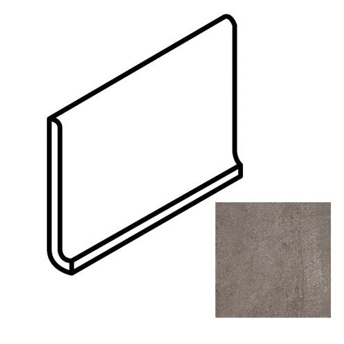 Daltile - Delegate - 6 in. x 12 in. - Cove Base Trim - Matte - Light Grey
