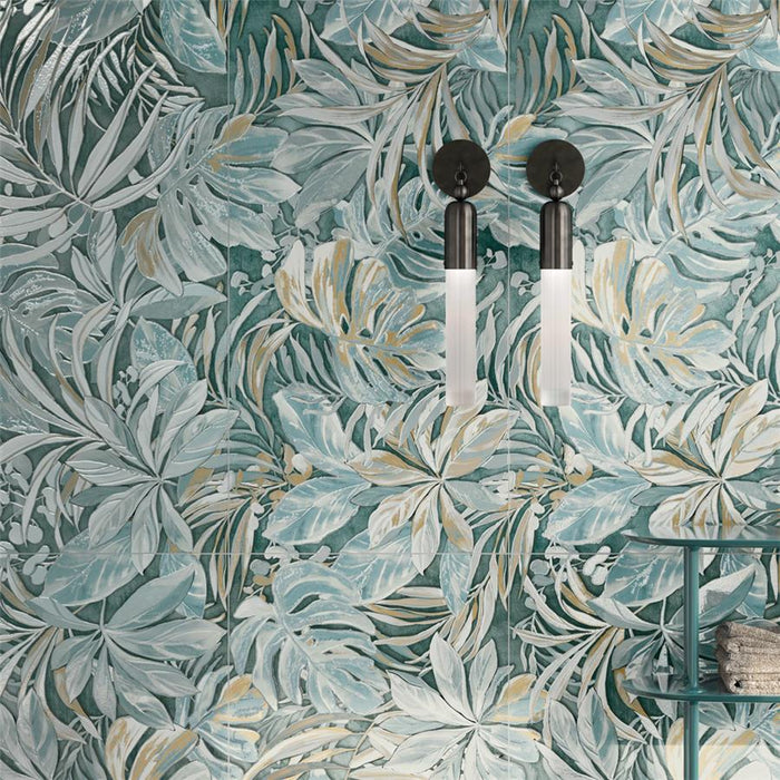 Somertile - Parete Porcelain Tile - Tropici Blue Installed
