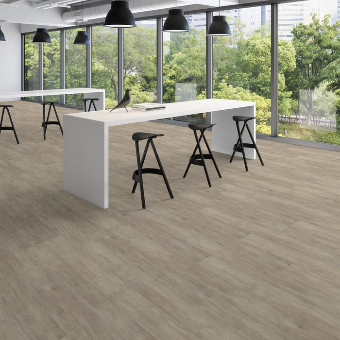 Patcraft - Click Refresh - 7 in. x 48 in. Luxury Vinyl - Khaki floor installation