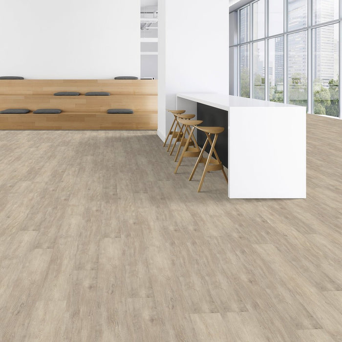 Patcraft - Click Refresh - 7 in. x 48 in. Luxury Vinyl - Khaki floor installation