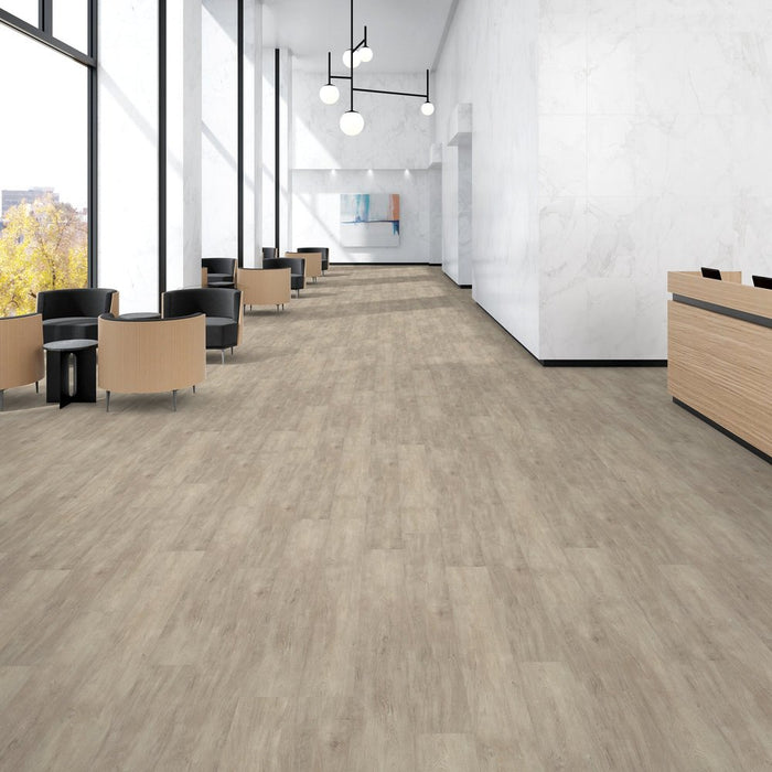 Patcraft - Click Refresh - 7 in. x 48 in. Luxury Vinyl - Khaki floor installation