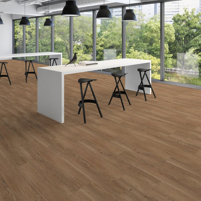 Patcraft - Click Refresh - 7 in. x 48 in. Luxury Vinyl - Nutmeg floor installation