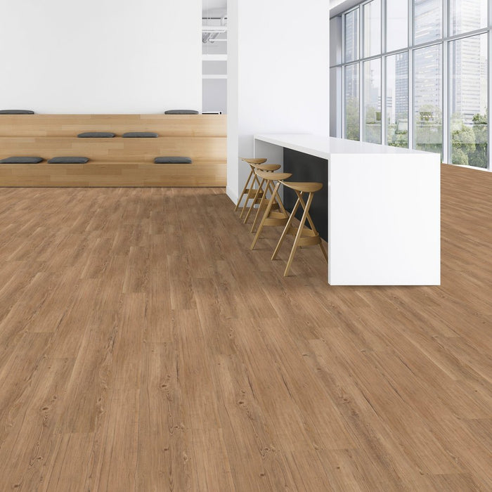 Patcraft - Click Refresh - 7 in. x 48 in. Luxury Vinyl - Nutmeg floor installation