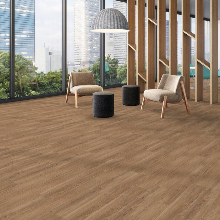 Patcraft - Click Refresh - 7 in. x 48 in. Luxury Vinyl - Nutmeg floor installation