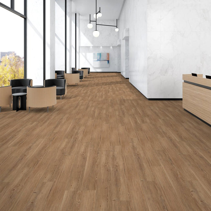 Patcraft - Click Refresh - 7 in. x 48 in. Luxury Vinyl - Nutmeg floor installation