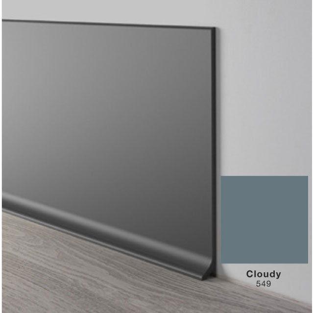 Mohawk - Elemental Edges - 6 in. Crisp Edge Rubber Coved Wall Base Rolls - Cloudy