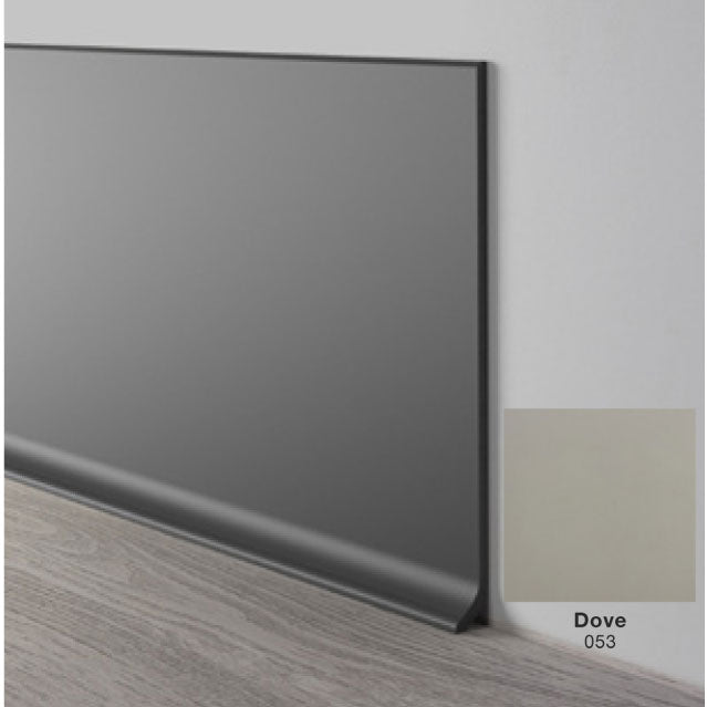 Mohawk - Elemental Edges - 6 in. Crisp Edge Rubber Coved Wall Base Rolls - Dove