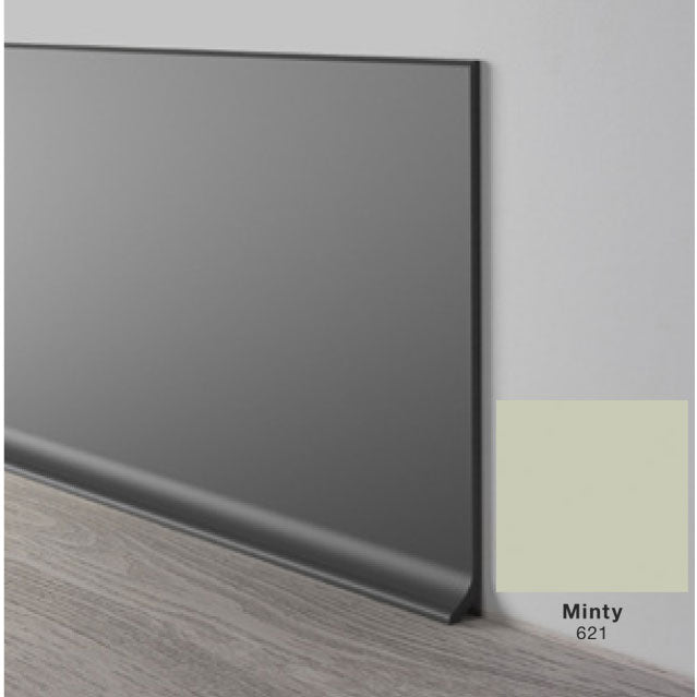 Mohawk - Elemental Edges - 6 in. Crisp Edge Rubber Coved Wall Base Rolls - Minty