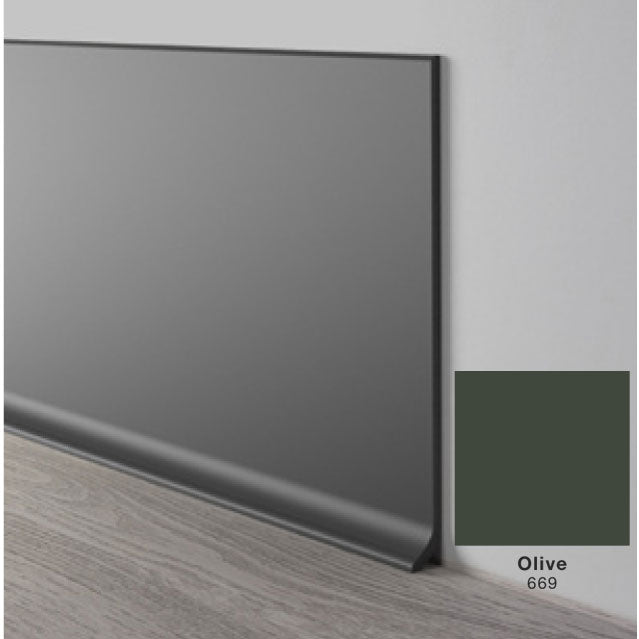 Mohawk - Elemental Edges - 6 in. Crisp Edge Rubber Coved Wall Base Rolls - Olive