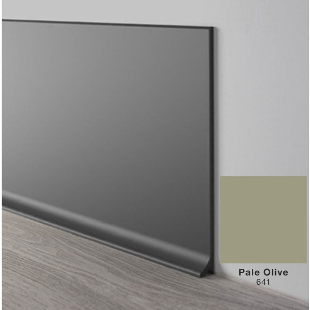 Mohawk - Elemental Edges - 6 in. Crisp Edge Rubber Coved Wall Base Rolls - Pale Olive