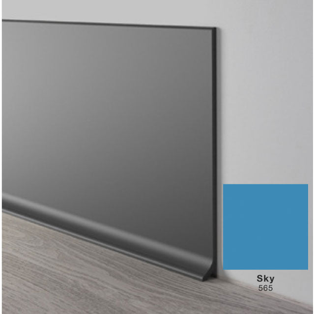 Mohawk - Elemental Edges - 6 in. Crisp Edge Rubber Coved Wall Base Rolls - Sky