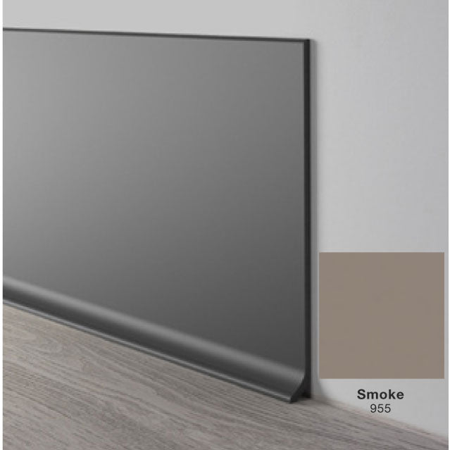 Mohawk - Elemental Edges - 6 in. Crisp Edge Rubber Coved Wall Base Rolls - Smoke
