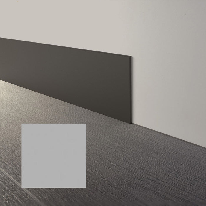 Mohawk - Elemental Edges - 6 in. x 48 in. Straight Rubber Wall Base - Ice Gray