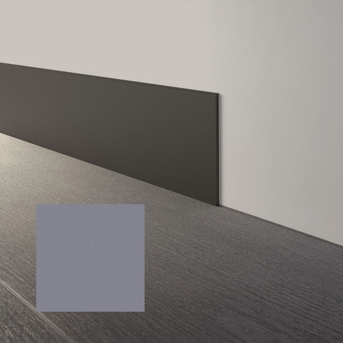 Mohawk - Elemental Edges - 4 in. x 48 in. Straight Rubber Wall Base - Silver Gray