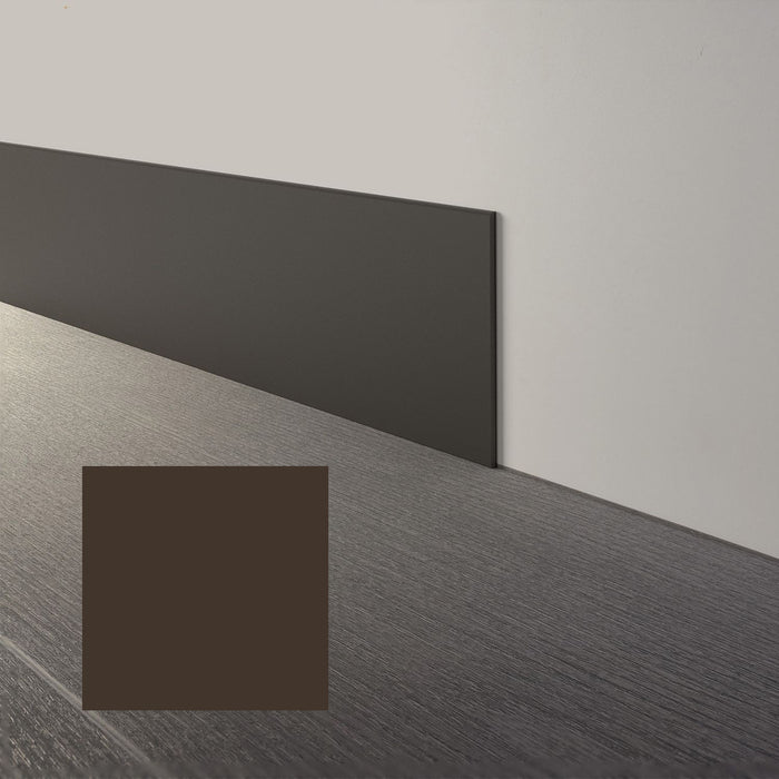 Mohawk - Elemental Edges - 4 in. x 48 in. Straight Rubber Wall Base - Charcoal Brown