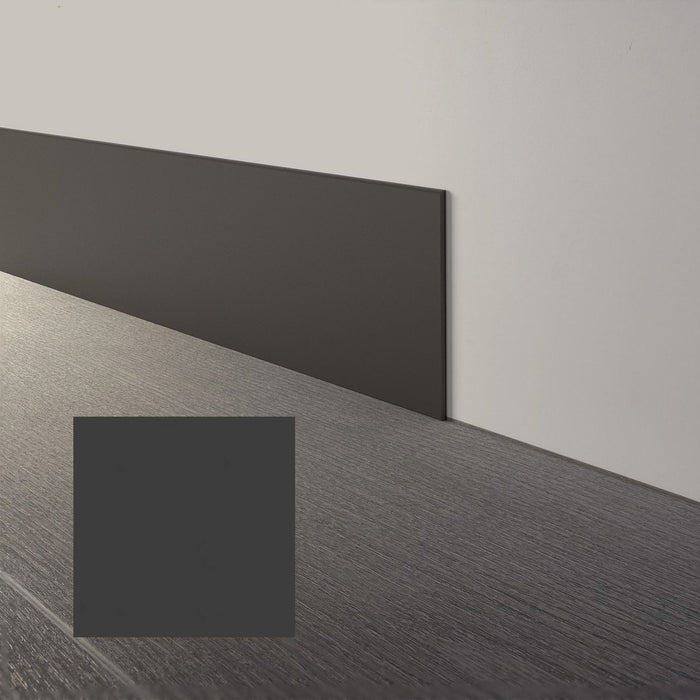 Mohawk - Elemental Edges - 4 in. x 120 ft. Straight Rubber Wall Base - Charcoal