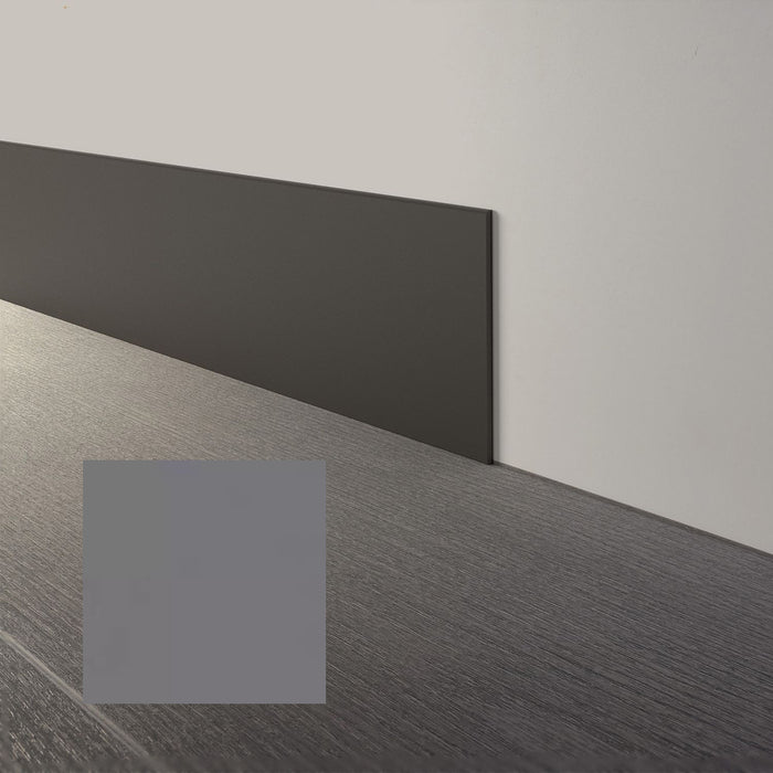 Mohawk - Elemental Edges - 4 in. x 48 in. Straight Rubber Wall Base - Pepper Gray