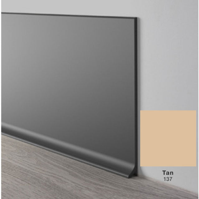 Mohawk - Elemental Edges - 6 in. Crisp Edge Rubber Coved Wall Base Rolls - Tan