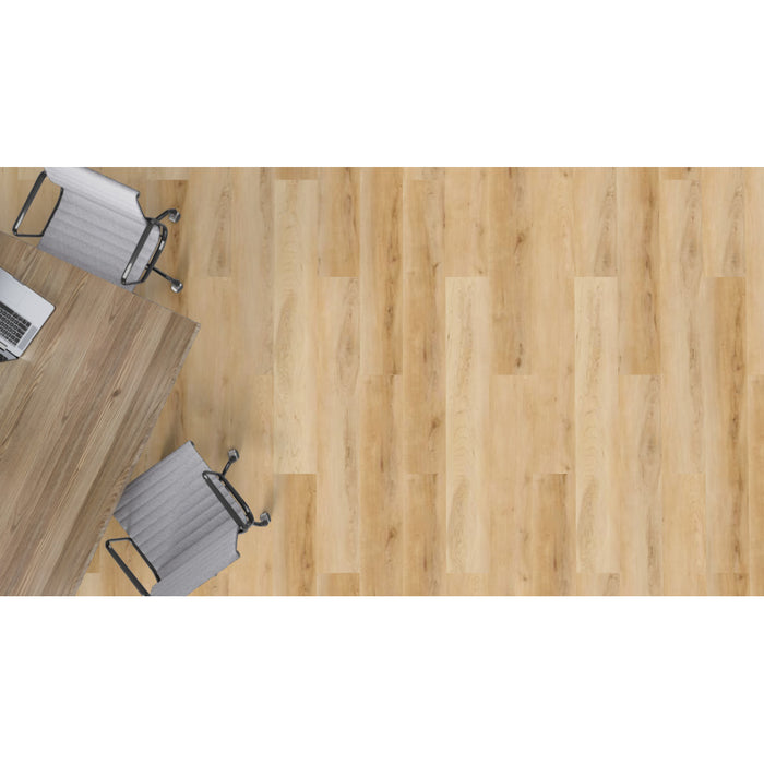 Mohawk - Hot and Heavy II - Secoya 2.5 - 7 in. x 48 in. - Luxury Vinyl Tile - Amber Maple Room Scene