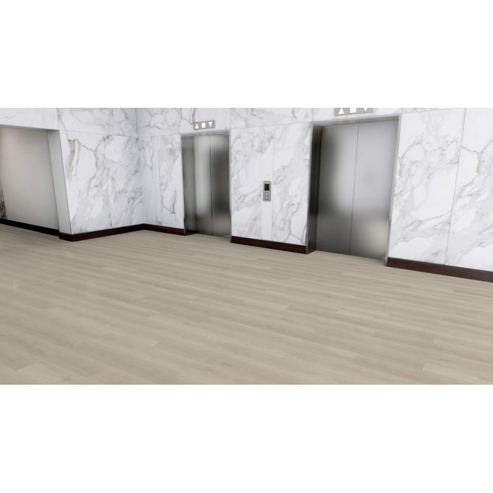 Mohawk - Hot and Heavy II - Secoya 2.5 - 7 in. x 48 in. - Luxury Vinyl Tile - Sandy Oak Room scene
