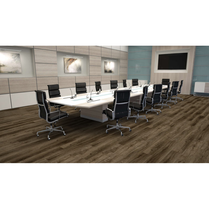 Mohawk - Hot and Heavy II - Secoya 2.5 - 7 in. x 48 in. - Luxury Vinyl Tile - Toasted Oak Room Scene